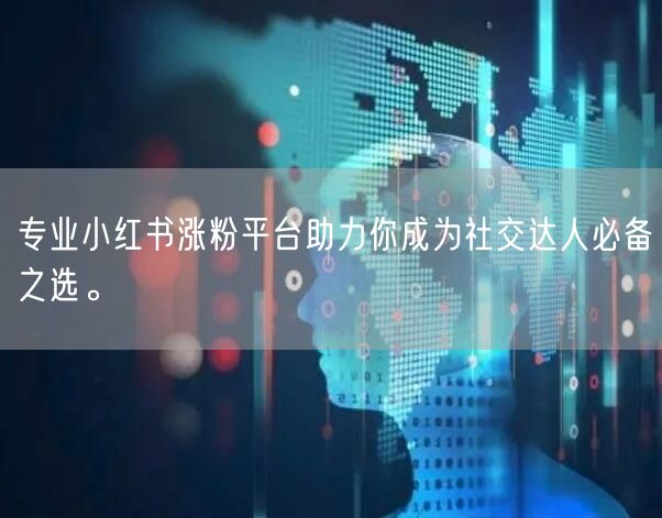 专业小红书涨粉平台助力你成为社交达人必备之选。