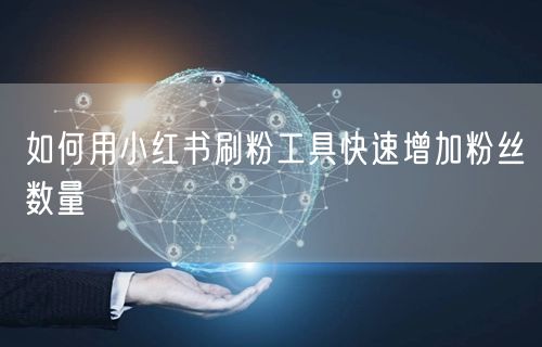 如何用小红书刷粉工具快速增加粉丝数量