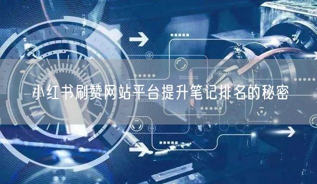 小红书刷赞网站平台提升笔记排名的秘密