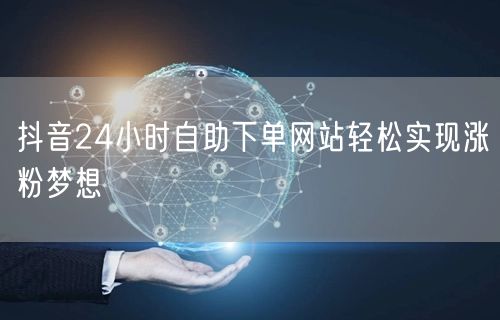 抖音24小时自助下单网站轻松实现涨粉梦想