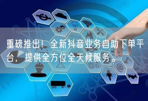 重磅推出！全新抖音业务自助下单平台，提供全方位全天候服务。