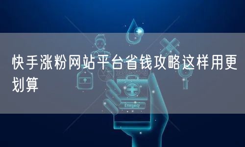 快手涨粉网站平台省钱攻略这样用更划算