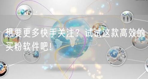想要更多快手关注？试试这款高效的买粉软件吧！