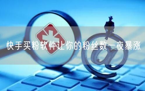快手买粉软件让你的粉丝数一夜暴涨