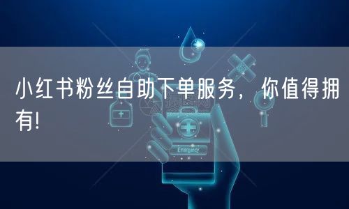 小红书粉丝自助下单服务,你值得拥有!