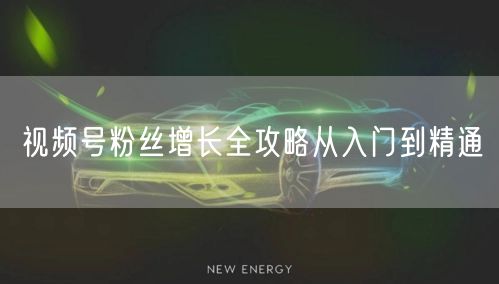 视频号粉丝增长全攻略从入门到精通